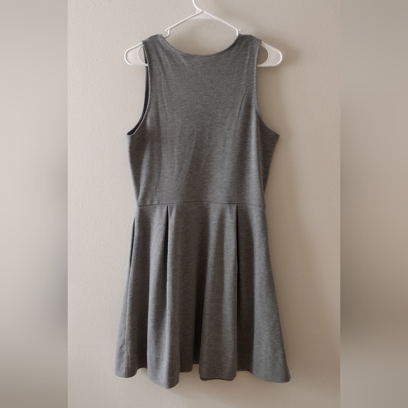 A New Day Women's Gray Heathered Knit Pockets Fit & Flare Stretch Sleeveless M - Picture 5 of 9